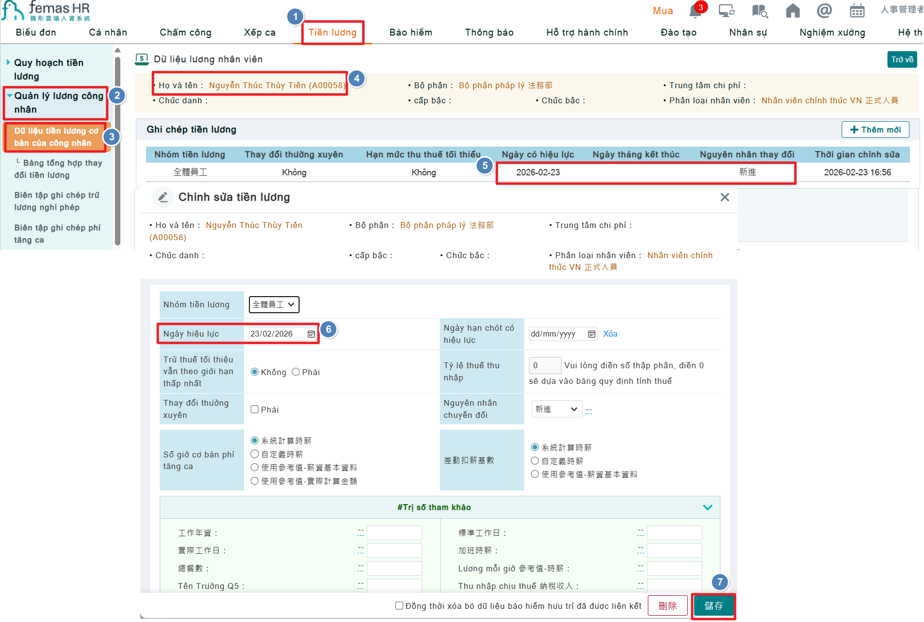 Nhập sai ngày nhận việc thì xử lý như thế nào-5