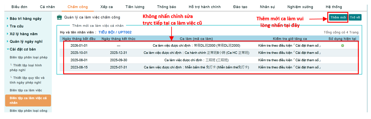 L&agrave;m sao để thay đổi ca l&agrave;m việc của nh&acirc;n vi&ecirc;n ?-1