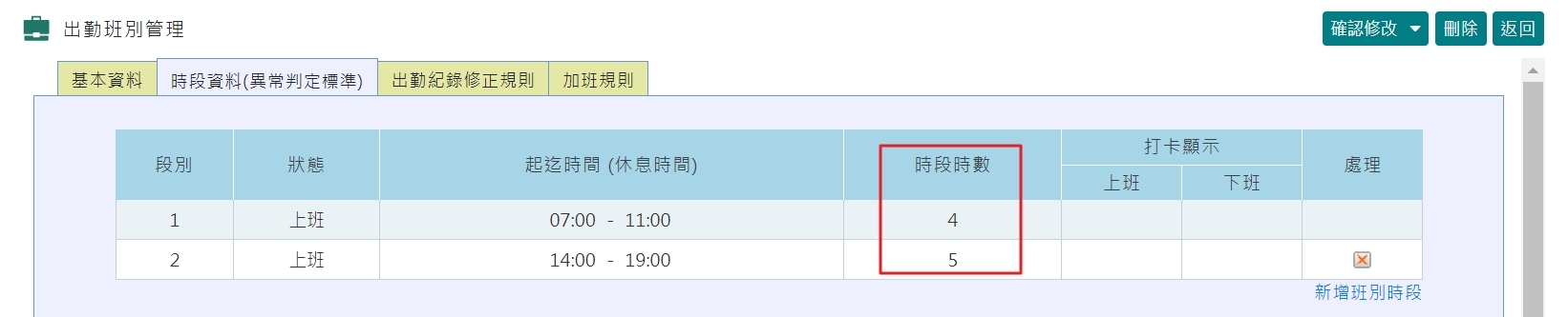 時段時數／額定工時的定義與差異？-1